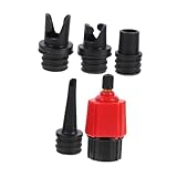 STOBAZA 5 Stück Teiliges Ventiladapter Luftpumpe Schlauchboote Langlebige Gummiventil Adapter für Kajak Paddelboot Aufblasbare Luftmatratze Kompatibel mit Doppelhub Handpumpen Luftdicht