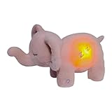 Schlafender Elefant aus Plüsch, schlafendes Plüschtier, Anti-Stress, schlafende Elefantenpuppe, entspannend und entspannend, mit Atembewegung und leichter Musik