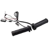 1 Paar 7/8 Zoll Motorrad Heizgriffe, 12V Universal Lenker Heizgriffe Black Handgriffe Lenkerwärmer, Beheizte Griffe für Motorrad/Fahrrad/ATV Mit 22mm Lenker