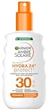 Garnier Ambre Solaire Hydra Protect+ Sonnenschutz-Milch 24h LSF 30, Schutz vor UVA und UVB, mit Vitamin C, 150 ml