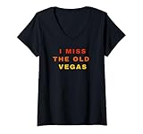 Damen Ich vermisse The Old Vegas T-Shirt mit V-Ausschnitt