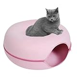 Donut-Tunnelbett Für Katzen, Katzentunnelbett Für Wohnungskatzen | Kratzfestes Rundes Katzenbett Aus Filz-Abnehmbare Donut-Tunnel,Wiederverwendbare Katzen-Donut-Tunnelbett-Katzenhöhlen Mit Reißversch