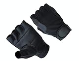 A&H Apparel Herren-Handschuhe aus echtem Lammleder, fingerlos, Größe XL