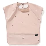 PewinGo Entwöhnungs-Lätzchen mit Kurzen Ärmeln und BLW, Weiches und Hautfreundliches Material, Overall-Lätzchen für Babyfütterung, Wasserdicht und Leicht zu Reinigen & Maschinenwaschbar, für Babys