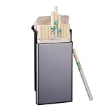 Lorxilar Zigarettenetui Schlank Zigarettenschachtel Metall Zigarettenbox Für 20 Zigaretten Für Männer DamenGrey,One Size