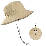 Wanderhut, Sonnenhut, Outdoor Safari Hut, Herren Damen UV-Schutz Boonie Hat, Wasserdicht Atmungsaktiv Wanderhut, Safari-Hut, zum Angeln für Outdoor-Angeln Gartenarbeit Strand