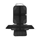 Ezilif Kindersitzunterlage ISOFIX geeignete Sitzschoner Auto Kindersitz, mit Anti-Rutsch Funktion Autositzschoner, Autositzauflage Sitzschutz (Schwarz)