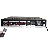 HiFi VerstäRker 5 Kanal Digital Fm USB Stereo Amplifier VollverstäRker 600W Mit Fernbedienung FüR HiFi, Heimkino Oder Kleine Pa Und Karaoke