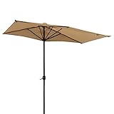 CLSDRZC Patio Outdoor-Regenschirme/Parasol-Regenschirme mit Kurbelgriff, mit 5 Rippen, Schutz, für den Gewerbe- und Wohngebrauch, Mehrzweck-Sonnenschirm gut