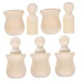 Gadpiparty 5 Stück unvollendetes Holzhandwerk hölzern Khaki