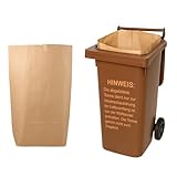 ARLI 25x Bio Papiersäcke 120L große Müllbeutel aus Papier 70x95+25 cm 2-lagig 70 g/m² braun für Gartenabfälle, Biomüll und Biotonne (25 SBeutel)