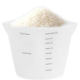 Silikon-Messbecher – 3-Zoll-Rührbecher, hitzebeständig, präzise Skalenmarkierungen, flexibler Ausgießer, lebensmittelecht | Glattes, kontrolliertes Ausgießen, leicht zu reinigen zum Kochen, Backen,