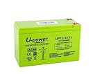 U-Power - Hermetische AGM-Blei-Säure-Batterie 7.2Ah 12V - Akkus Faston F1 4.8mm