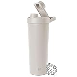 Simple Modern Shaker-Edelstahl-Flasche mit Ball | Metall-Isolierbecher für Proteinshakes, Shakes und Pre-Workout-Getränke | Rally | 710ml | Almond Birch