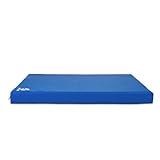 Jeflex - blaue Weichbodenmatte & Turnmatte 100 x 70 x 8 cm MADE IN GERMANY/KInder Gymnastikmatte/platzsparende Fitnessmatte & Yogamatte/dicke Sportmatte für Kinderzimmer