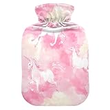 Wärmflasche mit weichem Bezug, 2 l Wasserflaschenbeutel zur Linderung von Nacken- und Schulterschmerzen, Periodenkrämpfe, Bolsa Caliente para Dolores Menstruation