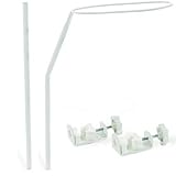 Best for Kids | Baldachinstange | Weiß Baldachinstange für Babybetten mit Schraubklemme | Am Bett montierter Baldachinstangen-Schleierhalter | Perfekt für weiche Vorhänge und Kinderzimmerdekor