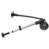 BETO Fahrradpumpe, Dämpferpumpe mit Manometer und Entlüftungsventil, Handpumpe, 400psi/28bar, AV/Autoventil/Schraderventil/Americanventil, Silber/schwarz