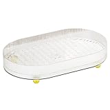 Louttary Aufbewahrungstablett für Teetassen, Make-up-Tisch, dekoratives Tablett für Couchtisch, Küchentheke, Badezimmer, einfach zu bedienen B