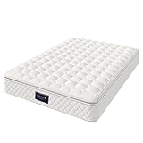 Federkernmatratze, 7 Zonen Kaltschaum Matratze, Taschenfederker, 140x200cm, 100%Oeko-Tex schadstoffgeprüft, versteppter Mikrofaserbezug-Topping,100 Nächte Probeschlafen, Härtegrad H3, 25cm Höhe