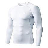 MEETYOO Kompressionsshirt Herren, Funktionsshirt Langarm Fitnessshirt Männer Sportshirt Atmungsaktiv Laufshirt für Laufen Jogging Sport Turnhalle