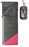 Active Era Deckenschlafsack - Sleeping Bag, -3°C bis 15°C Sommer, Frühling, Herbst - Leichter Schlafsack Outdoor und Indoor - Pink