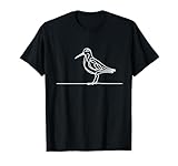 Line Art Bird & Ornithologist Dunlin T-Shirt