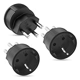 3 Stück Reiseadapter Schweiz, Deutschland auf Schweiz Reiseadapter