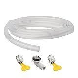 Eawfgtuw Klimaanlagen-Abflussrohr, 91 cm, AC-Kondensatschlauch-Set mit 15-mm-Anschluss und Klemmen, langlebiger ABS-Abflussschlauch für Flügel-, AC-Ablaufrohr und Kegel (91 cm)