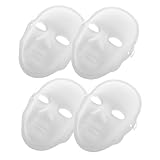OSALADI 4 Stück Peking -Opernmaske Papiermasken selber Machen Masken zum Bemalen für Maskeradedekorationen DIY-Farbmasken dekorative Papiermaske Halloween-DIY-Masken Weiß
