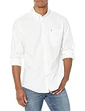 Tommy Hilfiger Herren Tmmy Strtch Oxfrd Ls Hemd mit Button-Down-Kragen, Optic White, Mittel