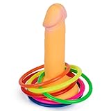 MIJOMA's Ringwurf-Spiel - Träger der Lachsalve, Penis-Design, 6 Wurf Ringe Inklusive, Perfekt für Partys und Versammlungen, Unkonventionelles und Humorvolles Mitbringsel für Sie & Ihn, Kunststoff 15cm