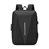 CCAFRET Arbeitsrucksack herren Neue PC-Hartschalentasche Freizeit Pendeln Wasserdichter leichter Business-Rucksack Herren Cooler Rucksack Anti-Diebstahl-Computertasche (Color : Black)