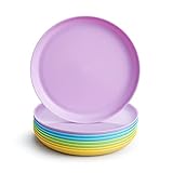 Munchkin Multi Toddler & Baby Plates| Bright Kids Plastic Plates Set| Dishwasher Safe Toddler Plates| Stackable Kids Plates| BPA Free Dish| Childrens Plates & Baby Weaning Plate Collection| 8 Pack