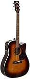 Yamaha FX370C Elektroakustische Gitarre mit Cutaway: Tobacco Sunburst
