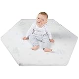 roba Laufgittermatratze 6 eckig - safe asleep - Baby Matratze für Laufgitter / Laufstall - Laufgittereinlage mit abnehmbarem Jacquard Bezug