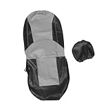 Alipis wasserdichte Autositzbezüge rutschfest Atmungsaktiv Einfache Montage Passend für Vordersitze Schutz vor Verschleiß und Saisonalen Einflüssen Nackenkissen Dunkles Schwarz