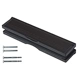 Keypak 30,6 cm Türbriefkasten – passend für 40–80 mm Türen, Anti-Schnappklappe, interne Zugluftstopper-Bürste, Verstellbarer Briefkasten für PVC-Verbundholztüren (schwarz/schwarz)