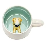 Phitihui Tasse mit niedlichem Hund, 3D-Tier-Keramik-Kaffee-/Teetasse, Geschenk zum Abschluss, Geburtstag, Valentinstag, Muttertag, Ostern, Weihnachten, Geschenk für Frauen, Männer, Mutter, sie,