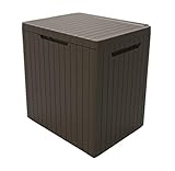 Keter City Box, Aufbewahrungsbox, Braun, Inhalt: 113L, Maße: HxTxB 55x44x57,8cm, ideal für Balkon und kleine Flächen