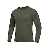 Herren Langarmshirt T-Shirts UPF 50+ UV Shirt Sonnenschutz Shirts Atmungsaktiv Schnell Trockened Funktionsshirt Herren Langarm Gym Running Tops (AG XL)