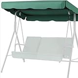 Ersatzdach für Hollywoodschaukel 2/3 Sitzer, 210D Wasserdicht Oxford, UV-Schutz Schaukel Dach Ersatz Bezug(65x45x6inch/164x114x15cm)