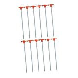 ibasenice 16 Stück Teiliges Metall Zeltheringe Verstärkte Schwere Stahlheringe für Outdoor Camping Windfeste Zelt Markisenheringe für Sand Fels Garten Vielseitig und Langlebig