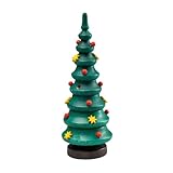 SAICO Räuchermännchen Weihnachtsbaum 15 cm - Handgefertigte Holzfigur inkl. Räucherfunktion - Erzgebirgische Handarbeit - Duftende Weihnachtsdekoration Made in Germany