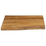 HEFZGDB Tischplatte mit Baumkante 40x40x3,8 cm Massivholz Mango Küchenplatte Arbeitsplatte Schreibtischplatte Esstisch für Büro Konferenzraum Studienraum Küche