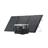 EF ECOFLOW Tragbare Powerstation River 2 MAX mit 160W Faltbare solarpanel, 512Wh Generator mit LiFeP04, Balkonkraft für Camping, Kleine Verpackungsmängel, Produkt unbenutzt(Generalüberholt)