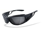 HELLY® - No.1 Bikereyes® | Bikerbrille, Motorrad Sonnenbrille, Motorradbrille | winddicht, gepolstert, beschlagfrei, bruchsicher | TOP Tragegefühl bei langen Ausfahrten | Brille: vision 3