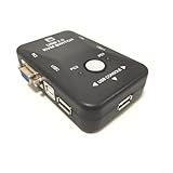 USB 2 0 2 Port KVM-Switch zur Steuerung von zwei Computern mit einer Tastatur, Maus und Monitor, unterstützt 1920 x 1440 VGA-Auflösung