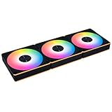 Lian Li UNI FAN CL Wireless Reverse Blade 120mm ARGB PWM Lüfter Schwarz (3er Pack mit Controller) | Leistungsstarke Kühlung – für Gehäuse & Radiator