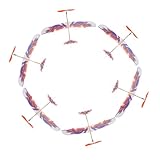 SOPOTUTU 6 Stück Teiliges DIY Gummiband Antriebs Segelflugzeug Leichter Kleiner Modellflieger für Bunter Bastelaktivität für Outdoor Flugspaß und Kreative Selbstmontage